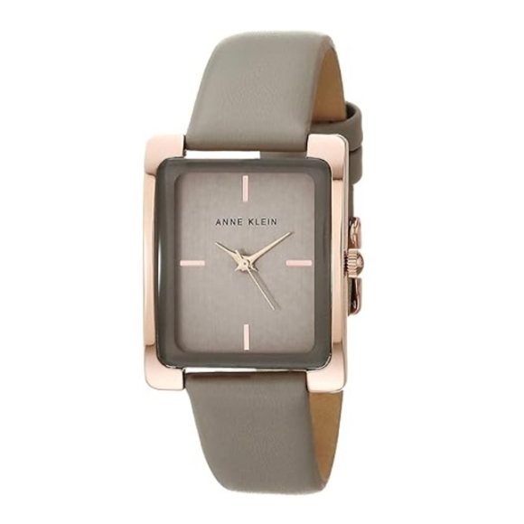 Stylish Women\'s Leather Strap Watch Gray /Rose Gold
